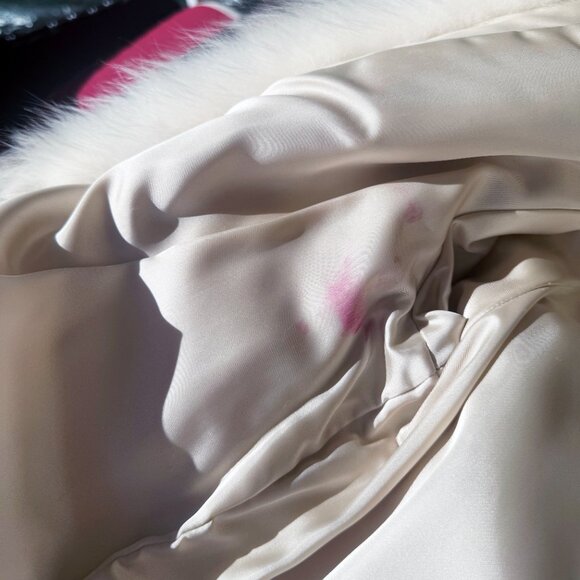 Full Length Genuine Fox Fur Coat Size 10 (8 - 13)  Arctic Golden Isle Fox - Picture 12 of 15